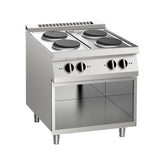 Mașină de gătit electrică pe suport deschis, 4 arzătoare rotunde, Linia 700, Silko